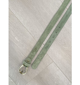 21Jewelz Smalle musthave riem - suede groen