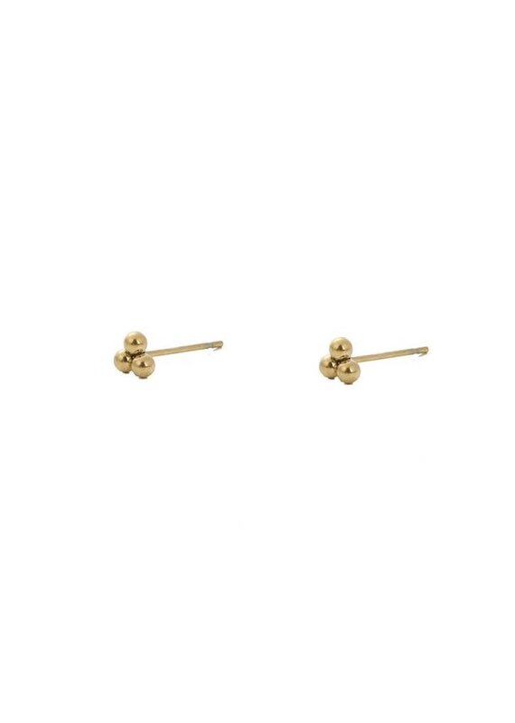 Go Dutch Label D&E - drie dots studs - goud