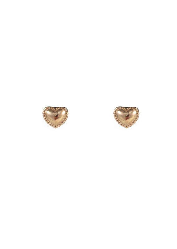 Go Dutch Label D&E - hartjes met detail studs - goud