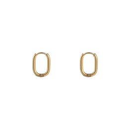 Go Dutch Label D&E - Kleine ovale oorringen - goud