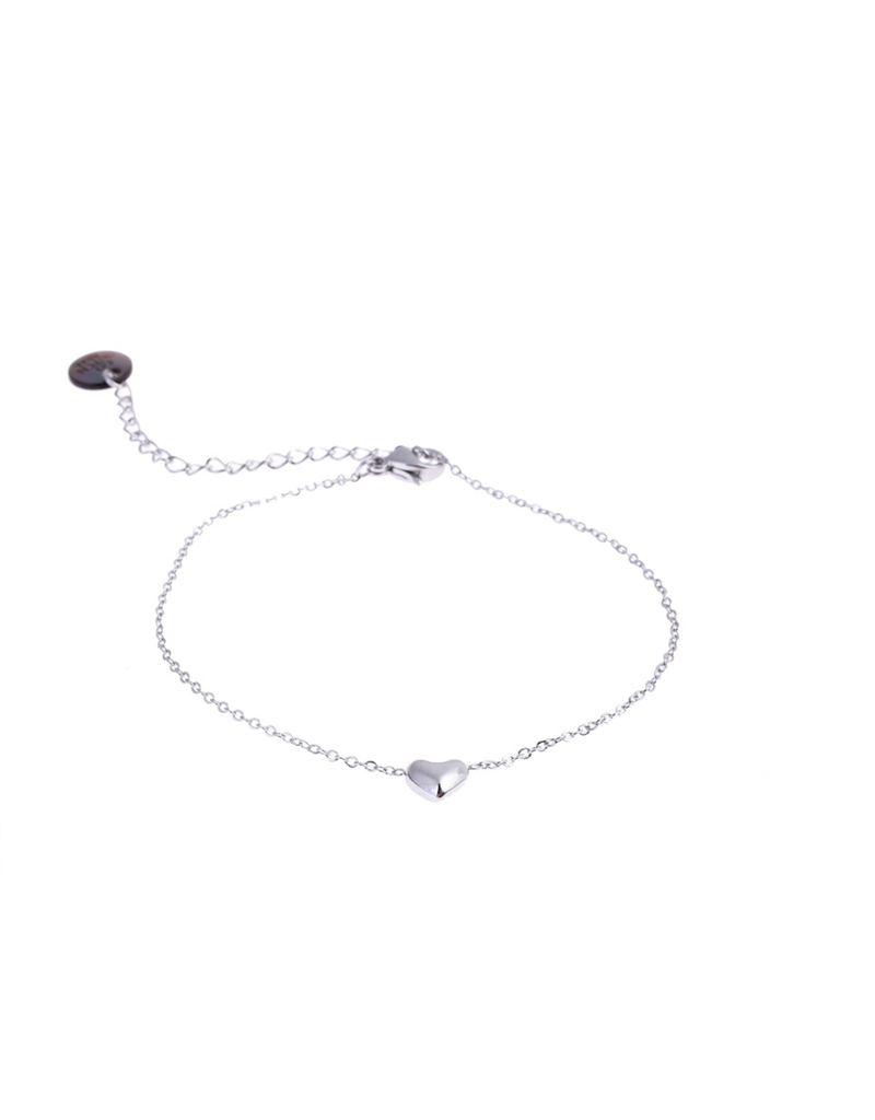 Go Dutch Label D&E - Armbandje met klein hartje - zilver
