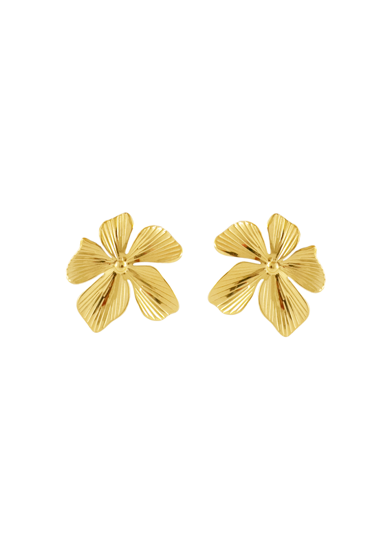 21Jewelz Studs bloem oorbellen - goud