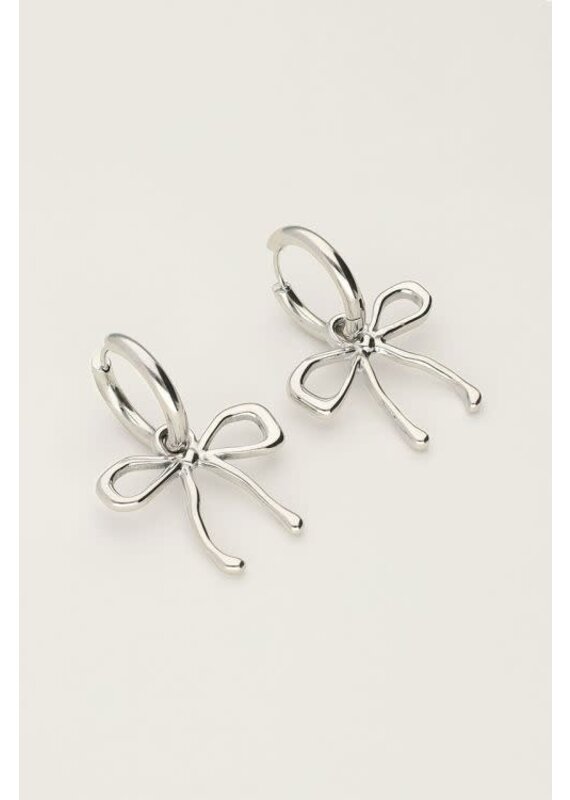 My Jewellery Statement oorringen met grote strik - zilver