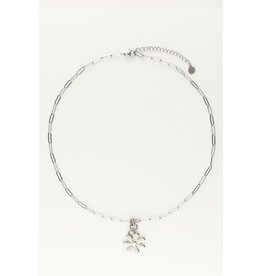 My Jewellery My Jewellery | Schakelketting met grote bloem - zilver