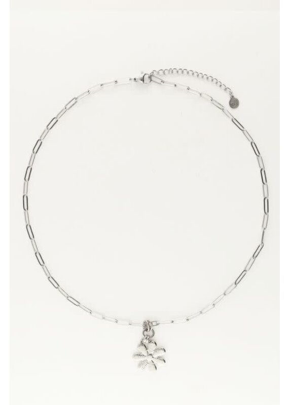 My Jewellery My Jewellery | Schakelketting met grote bloem - zilver