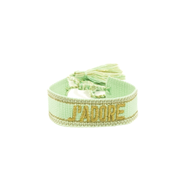 21Jewelz Bohemian armband j'adore - mintgroen