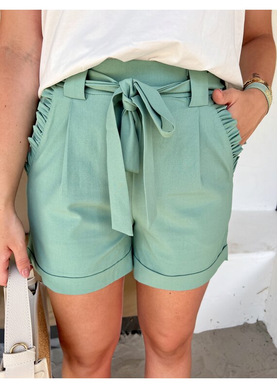 21Jewelz Short met ruffles - groen