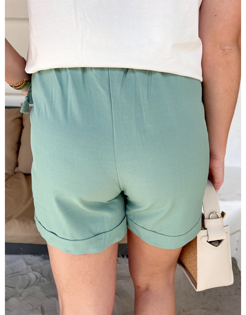 21Jewelz Short met ruffles - groen