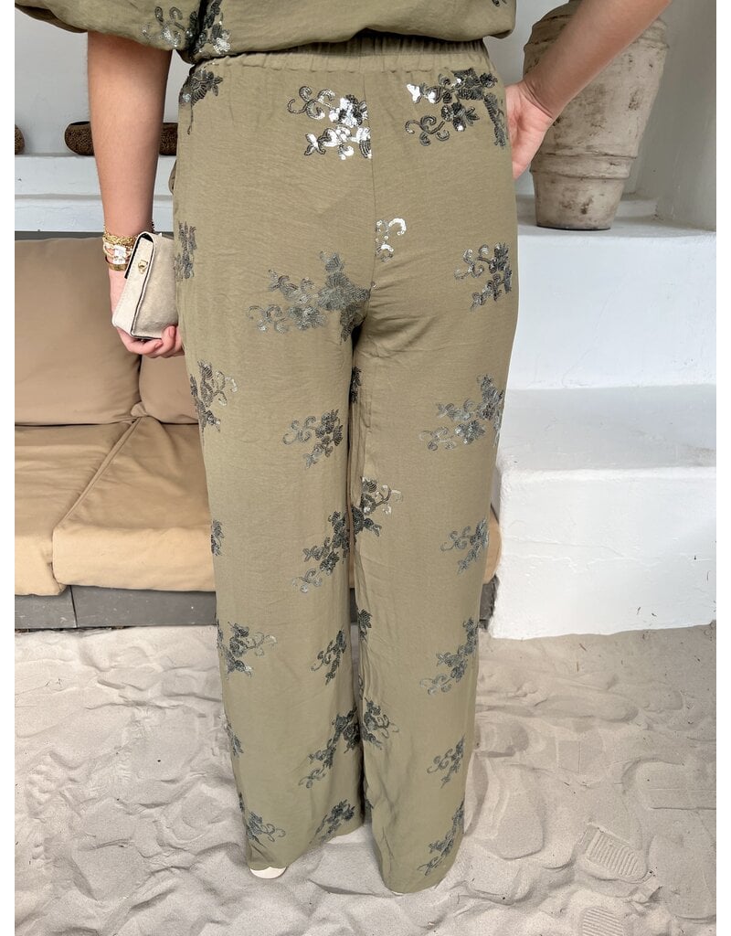 21Jewelz Musthave broek met glitter - army