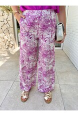 21Jewelz Wijde broek met magenta print