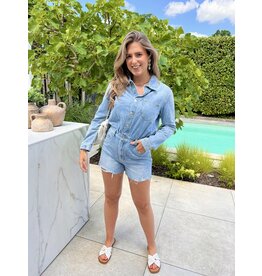 21Jewelz Denim playsuit lange mouw