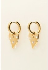 My Jewellery Grote oorringen met hart en parels