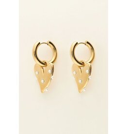 My Jewellery Grote oorringen met hart en parels