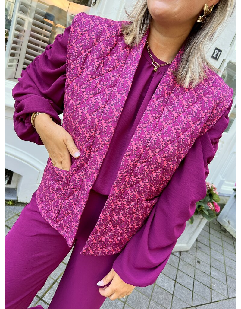 21Jewelz Print gilet - magenta