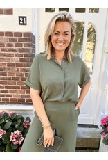 21Jewelz Casual fit blouse met korte mouwen - army