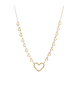 Go Dutch Label D&E - Ketting met (kleine) hartjes - goud
