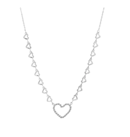 Go Dutch Label D&E - Ketting met (kleine) hartjes - zilver