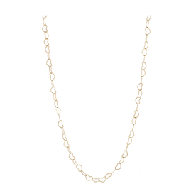 D&E - Ketting met kleine open hartjes - goud