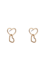 Go Dutch Label D&E - Kleine dubbele hartjes - goud