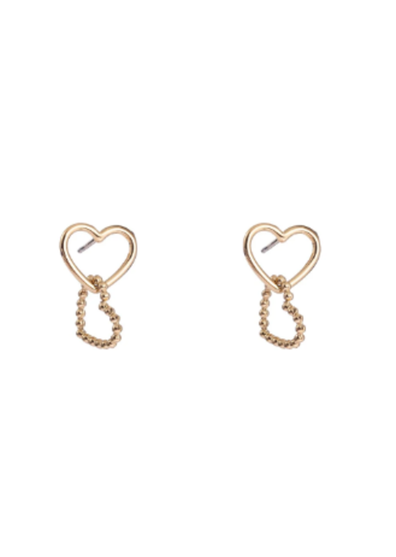 Go Dutch Label D&E - Kleine dubbele hartjes - goud