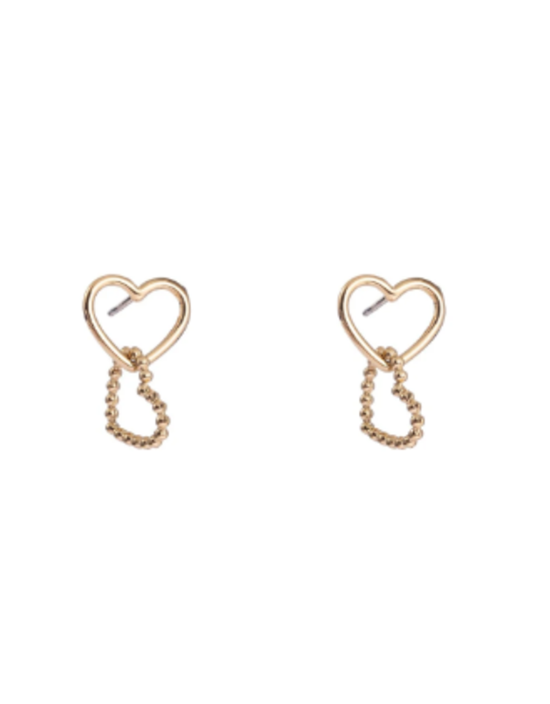 Go Dutch Label D&E - Kleine dubbele hartjes - goud
