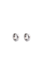 Go Dutch Label D&E - Kleine brede oorringen 11mm - zilver