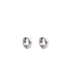 Go Dutch Label D&E - Kleine brede oorringen 11mm - zilver