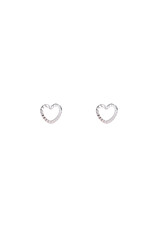 Go Dutch Label D&E - Open hart studs - zilver