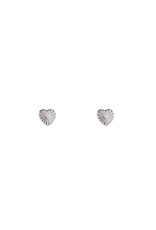 Go Dutch Label D&E - Hartjes met textuur - zilver