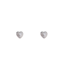 Go Dutch Label D&E - Hartjes met textuur - zilver