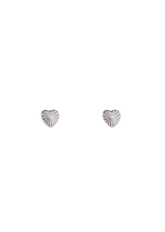 Go Dutch Label D&E - Hartjes met textuur - zilver