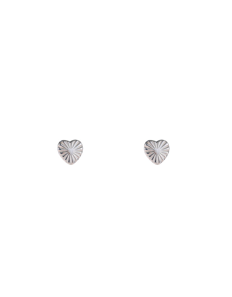 Go Dutch Label D&E - Hartjes met textuur - zilver