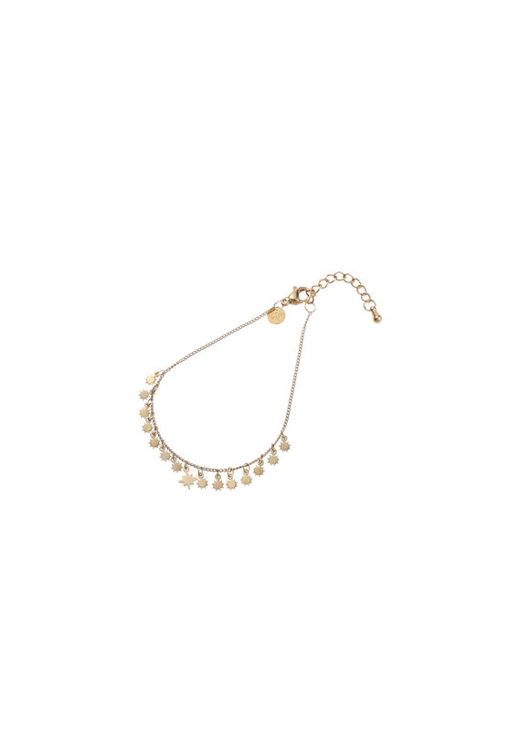 Go Dutch Label D&E - Armbandje met kleine sterretjes - goud
