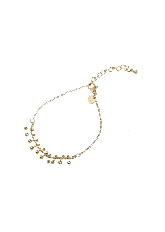 Go Dutch Label D&E - Armband met bolletjes - goud