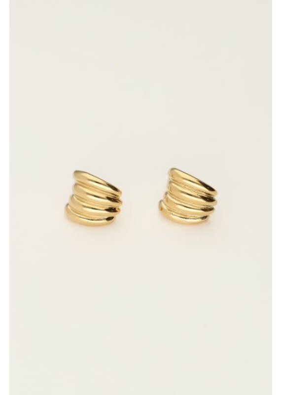 My Jewellery Studs met vier lijnen - goud