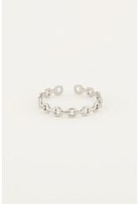My Jewellery Mix ring open schakel - zilver