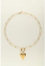 My Jewellery Schakelketting met groot hart - goud