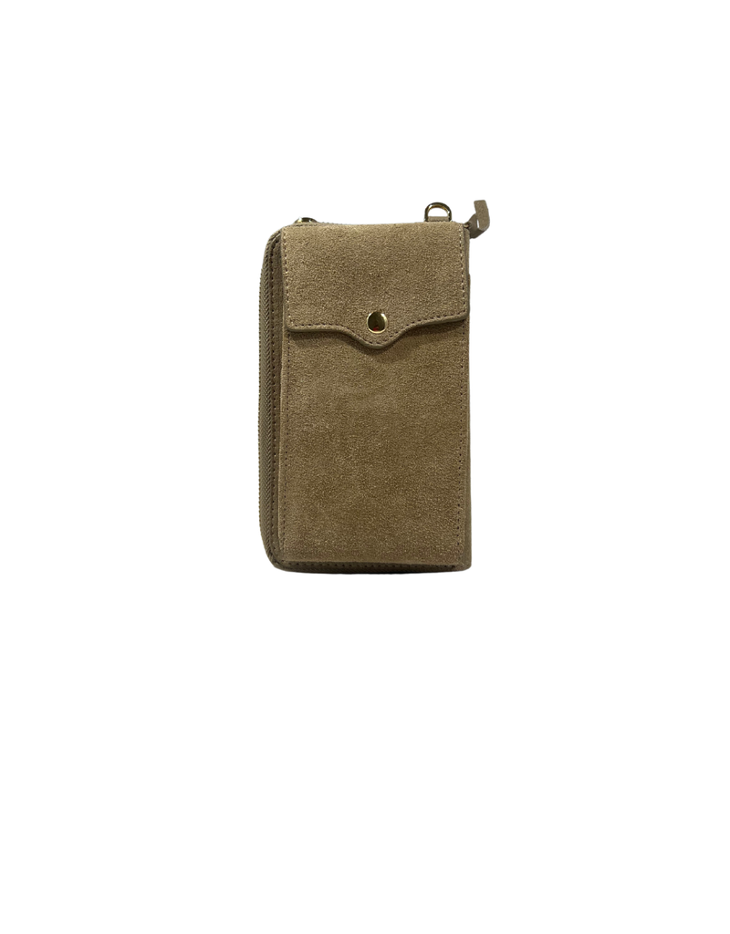 21Jewelz Telefoontasje suede beige