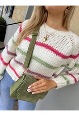 Ydence Ydence - Sweater Kimi - soft green/fuchsia/lilac