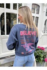 21Jewelz Sweater believe in love - donkerblauw