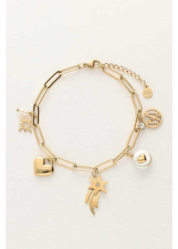 My Jewellery Bedelarmband vallende ster - goud