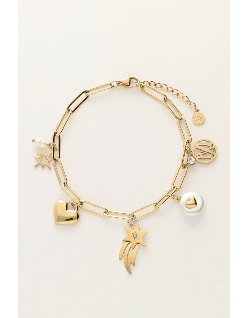 My Jewellery Bedelarmband vallende ster - goud