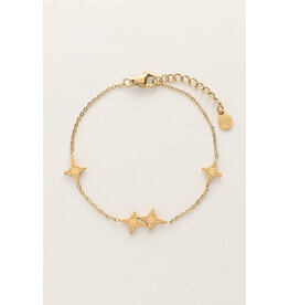 My Jewellery My Jewellery - Minimalistische armband met polestars - goud