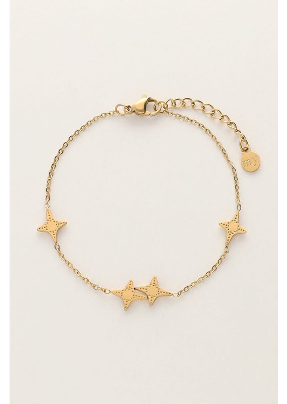 My Jewellery My Jewellery - Minimalistische armband met polestars - goud
