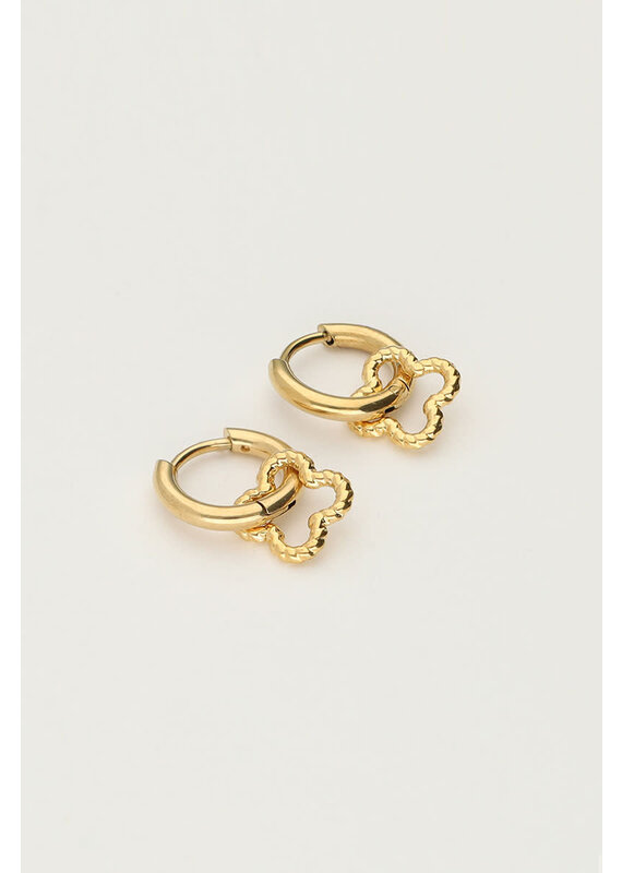 My Jewellery My Jewellery - Oorringen met kleine klaver - goud