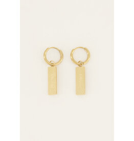 My Jewellery My Jewellery - Oorringen met amour bedel - goud