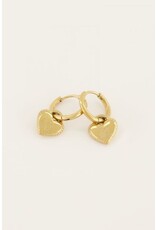 My Jewellery My Jewellery - Candy oorringen met kleine harten - goud