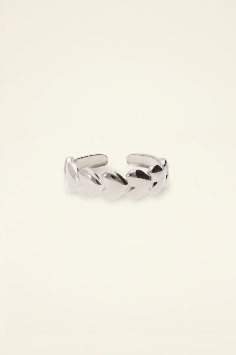 My Jewellery Ring met grote hartjes zilver 21Jewelz