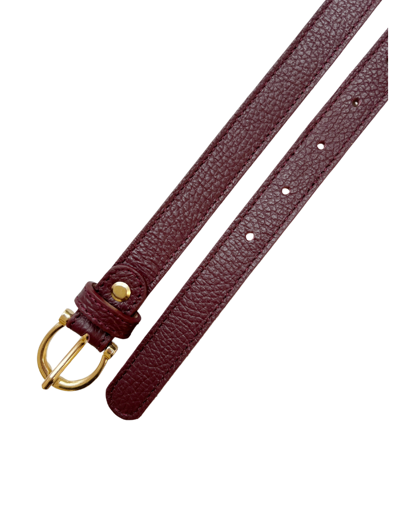 21Jewelz Smalle musthave gold detailed riem - bordeaux