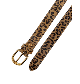 21Jewelz Musthave gold detailed riem suede panterprint - donker